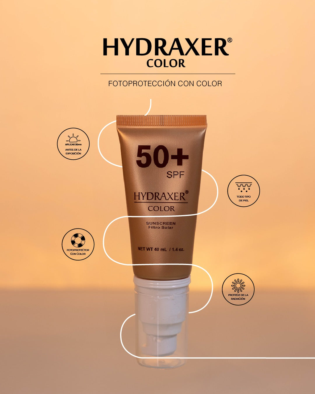 Hidraxer Protector Solar con color