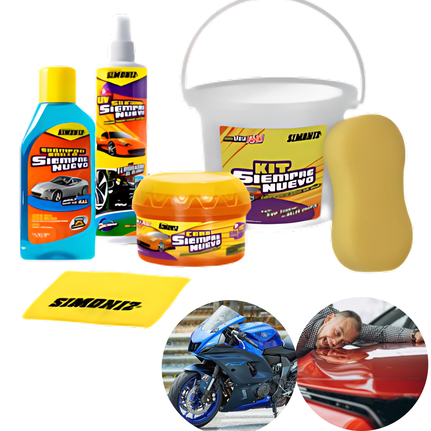 Kit Simoniz 6 productos  Carros y Motos